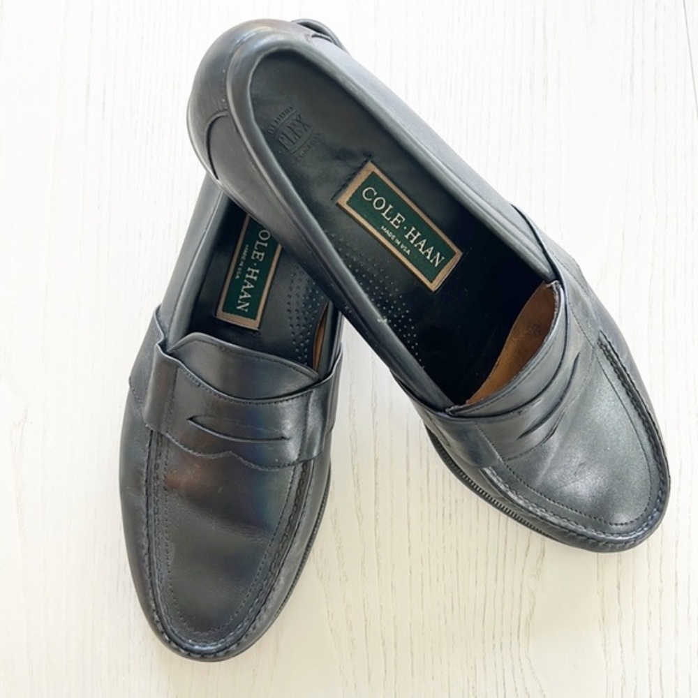 Cole Haan Mens Slip-On Penny Loafers Black size 11 E